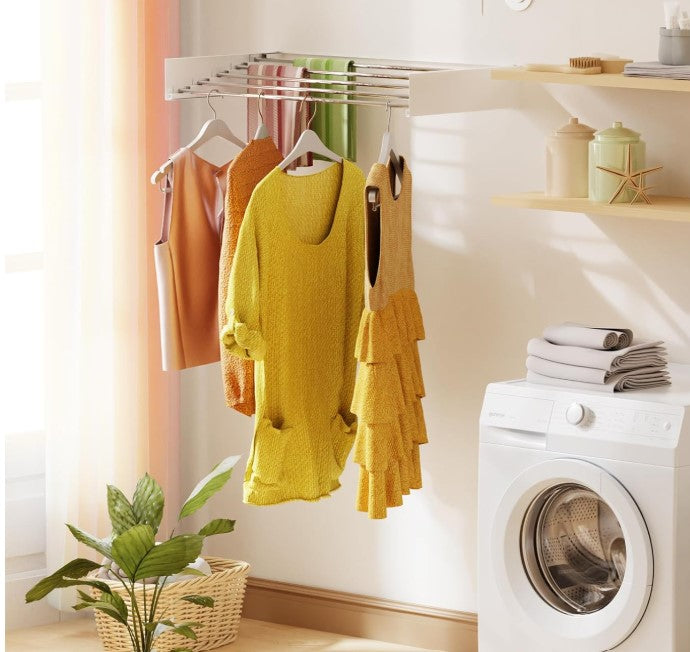 Retractable Wall Mounted Laundry Drying Rack by Matrix