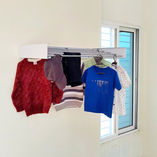 Retractable Wall Mounted Laundry Drying Rack by Matrix
