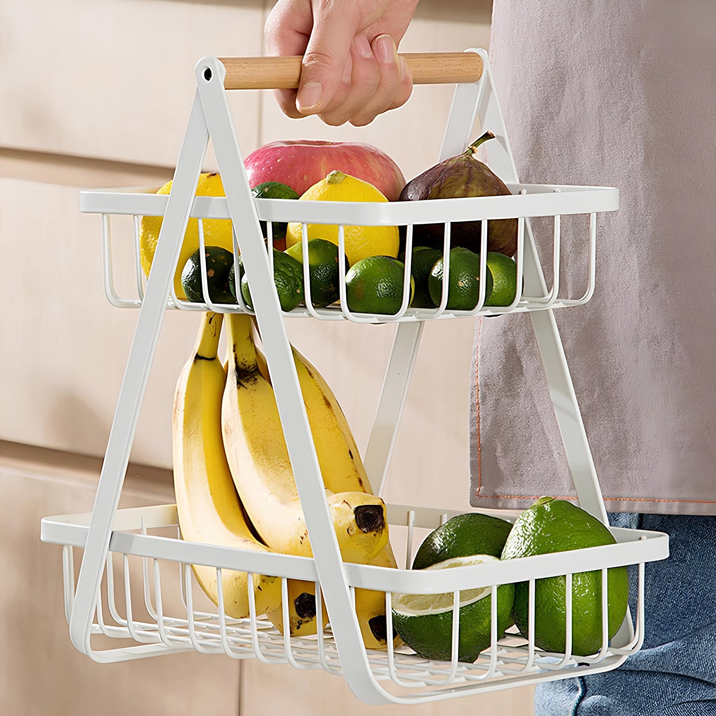 2-Tier Carry and Serve Fruit Basket by Matrix
