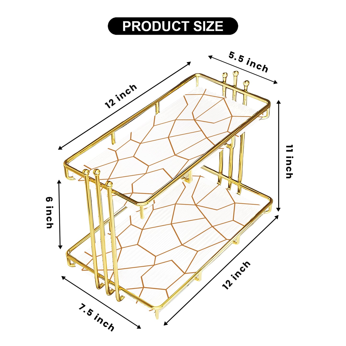 2-Tier Luxury Vanity Storage by Matrix