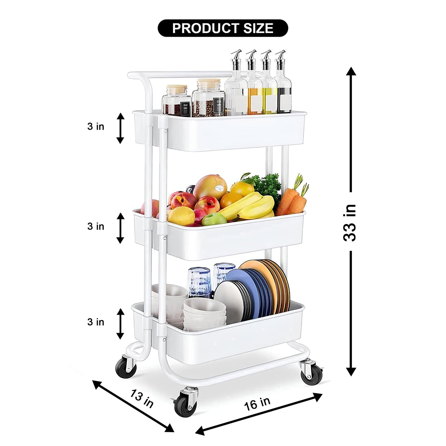 3-Tier Organizer Trolley by Matrix