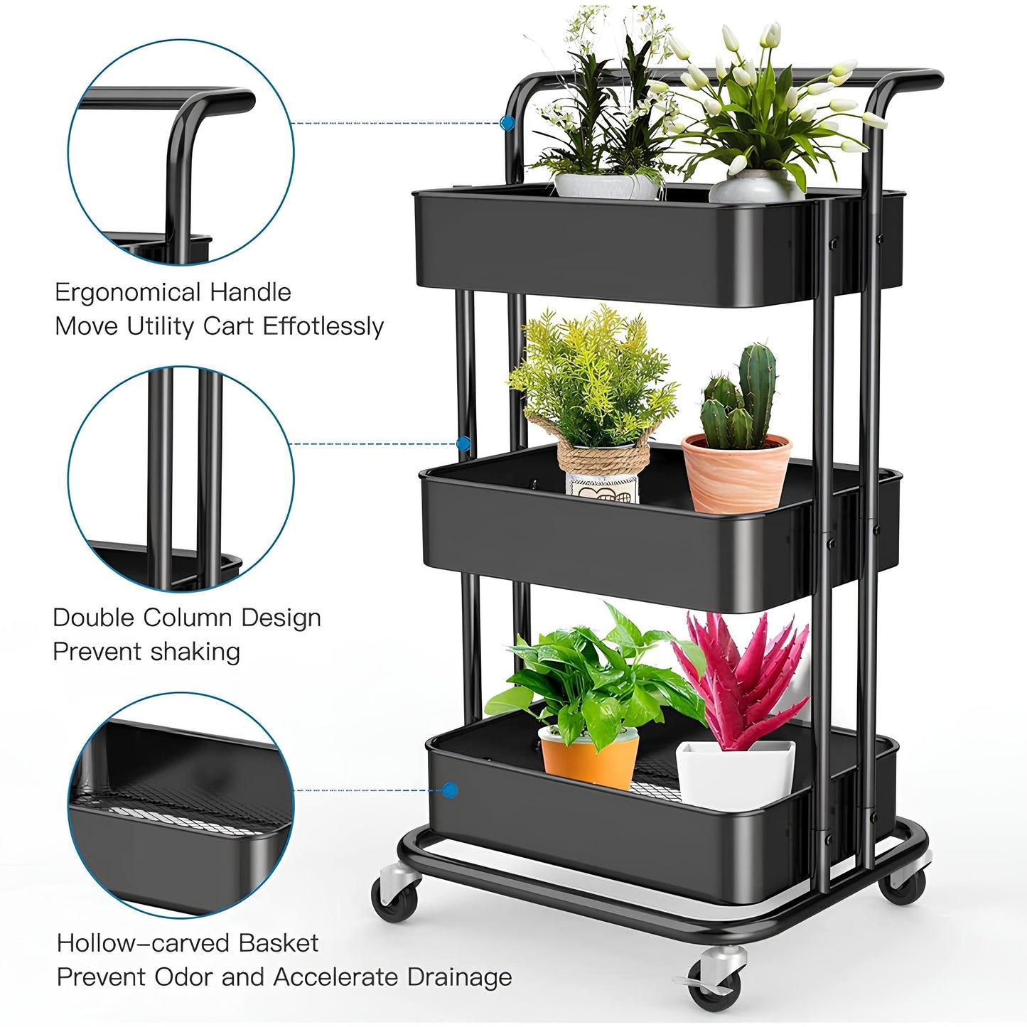 3-Tier Organizer Trolley by Matrix
