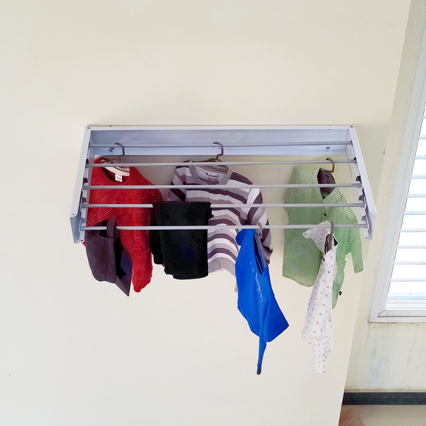 Retractable Wall Mounted Laundry Drying Rack by Matrix