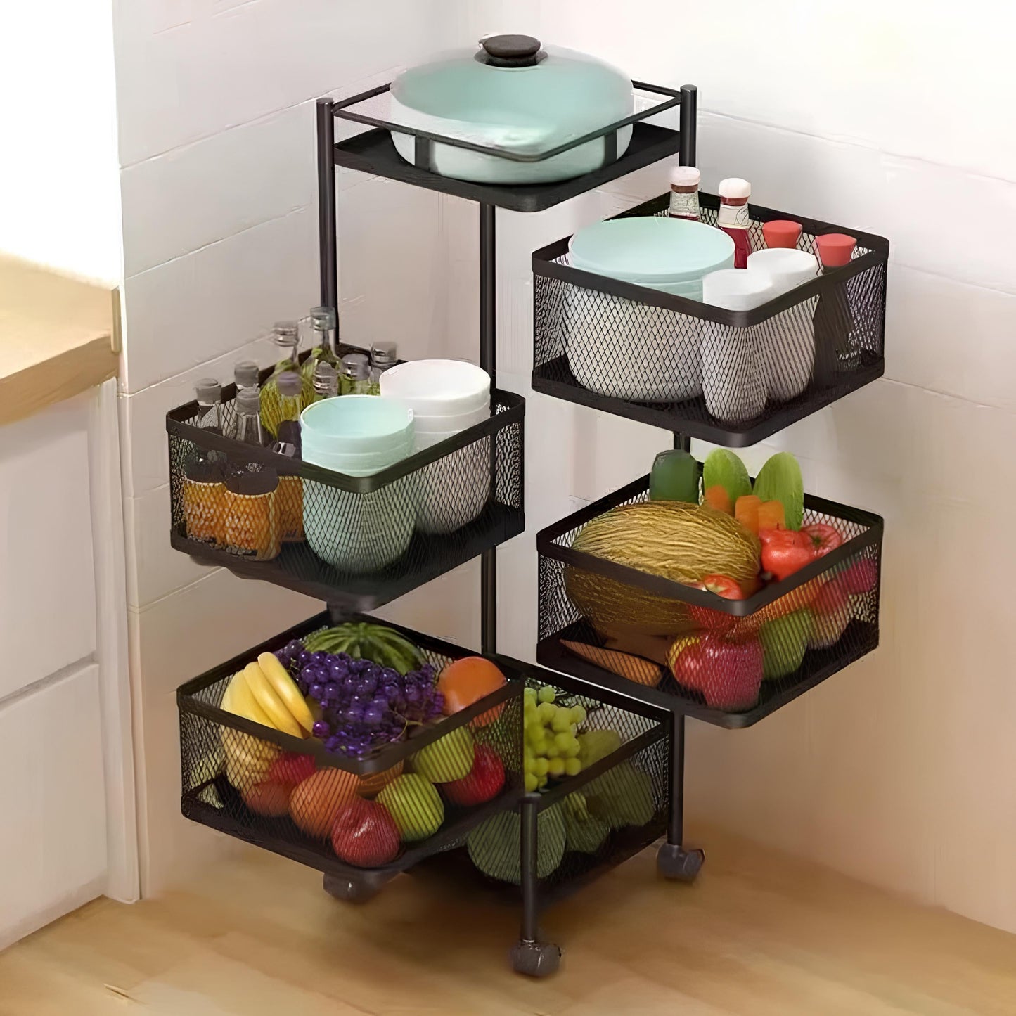 Premium Square Metal Trolley By MATRIX