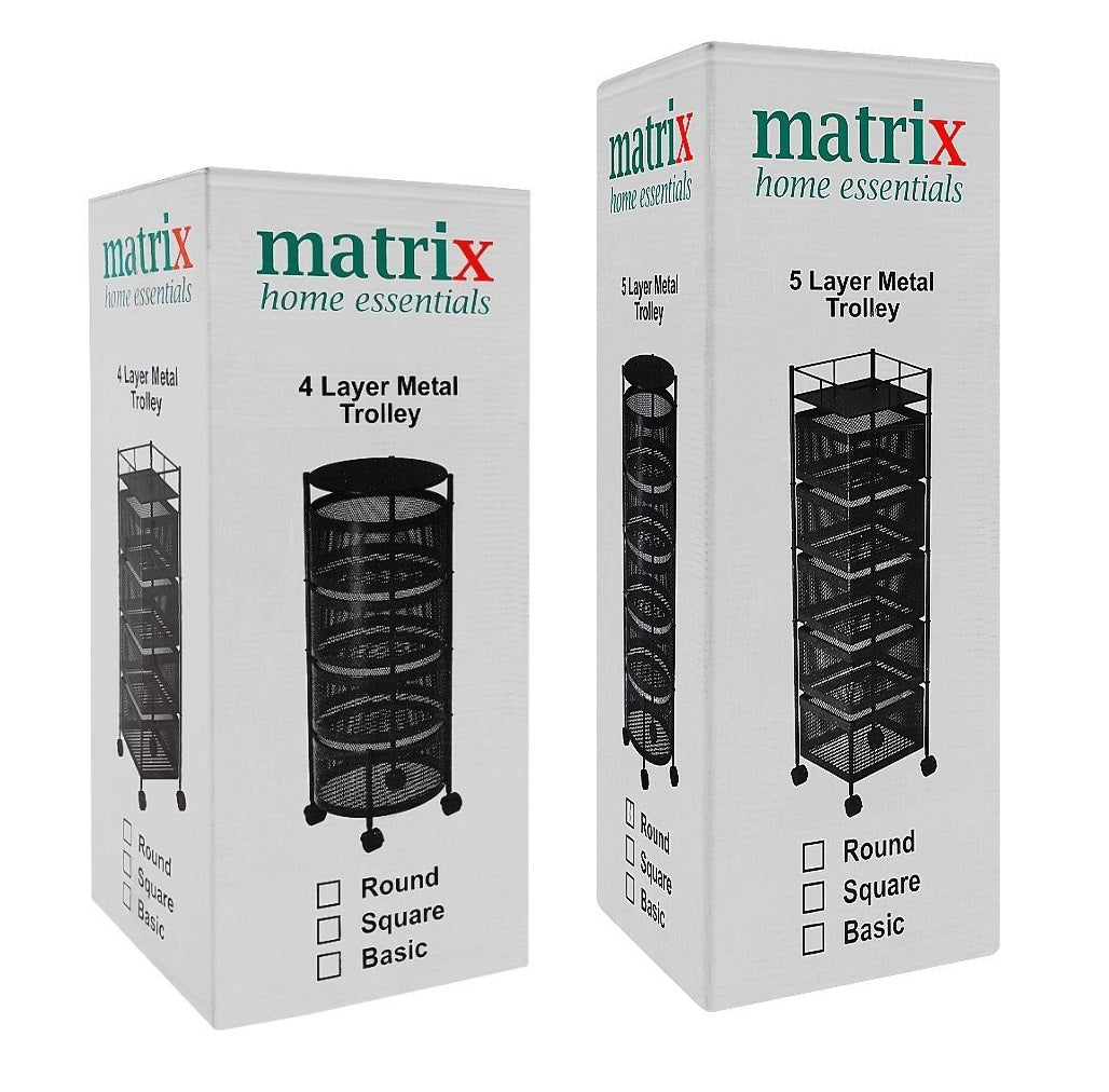 Premium Square Metal Trolley By MATRIX