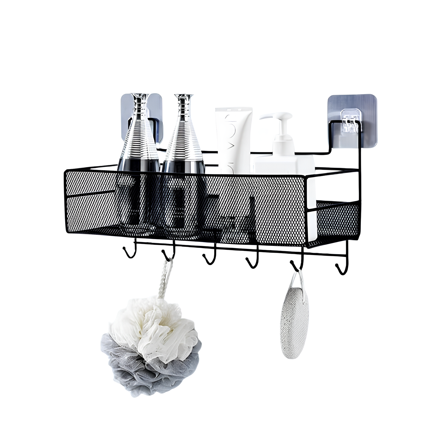 Wall Shelf with Hooks / Meshed Wall Shelf