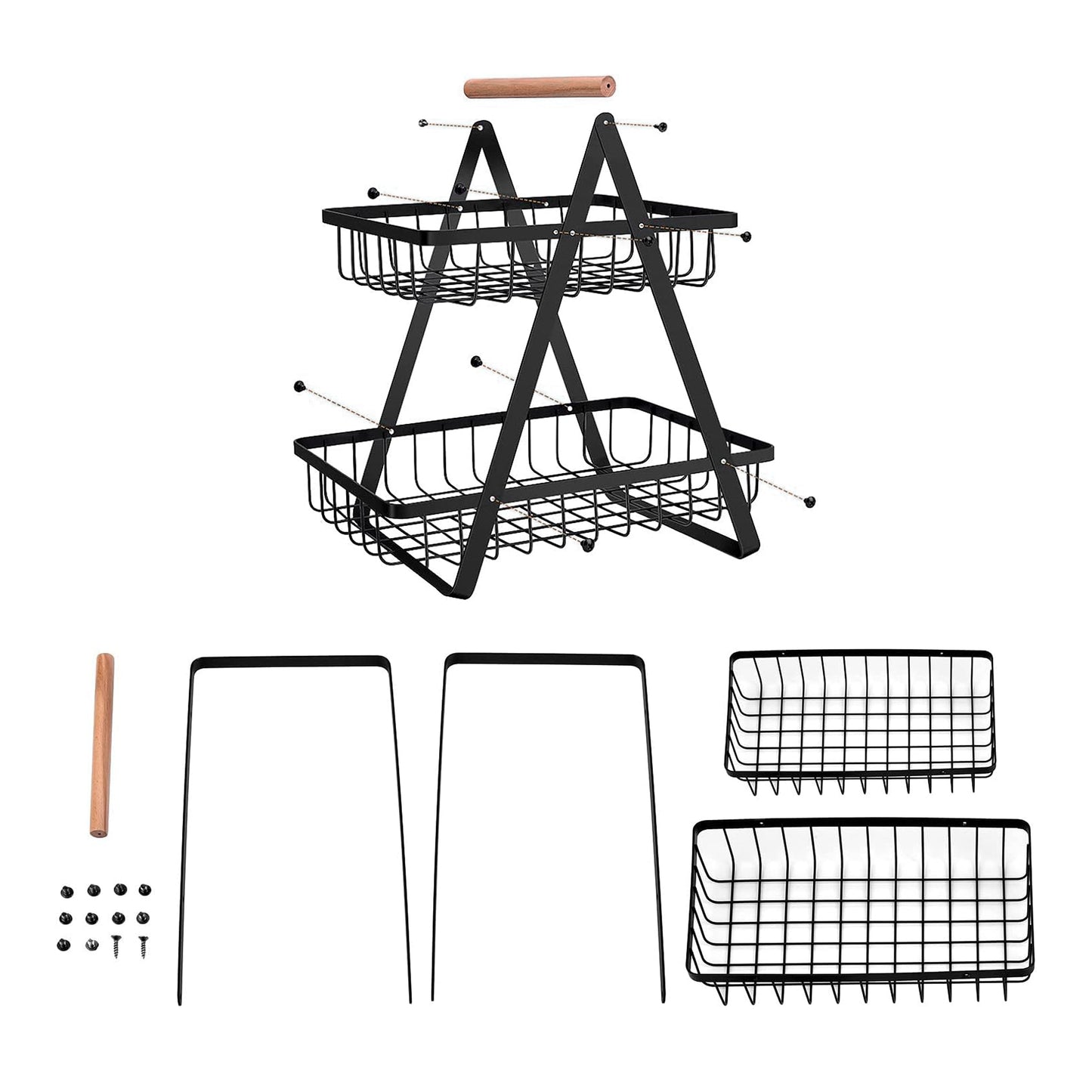 2-Tier Carry and Serve Fruit Basket by Matrix