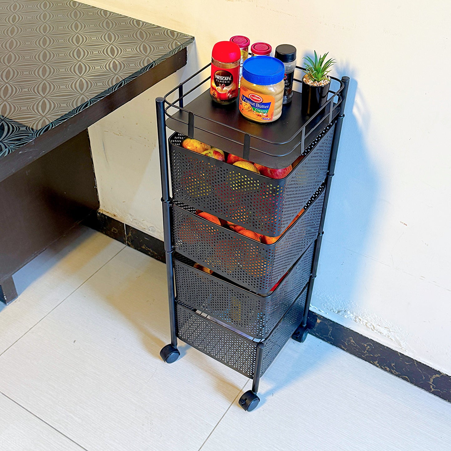 Premium Square Metal Trolley By MATRIX