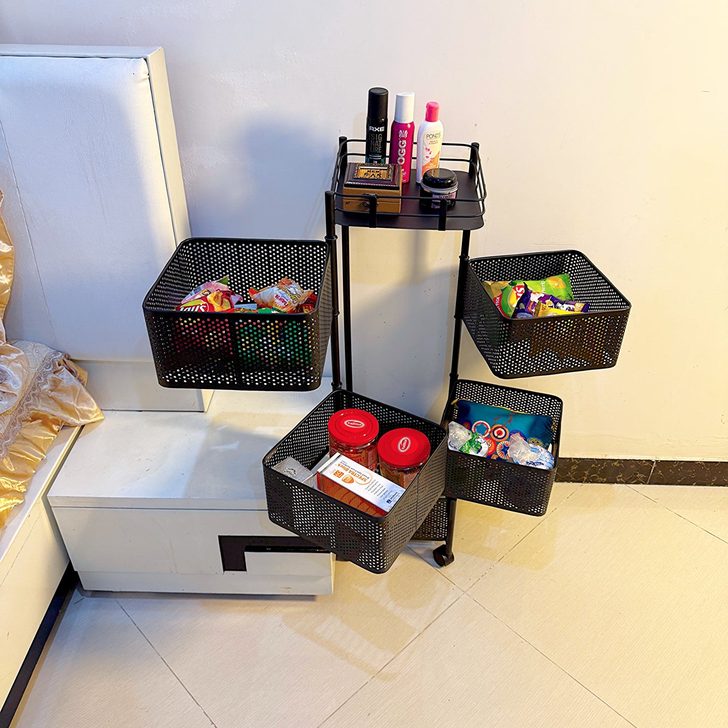 Premium Square Metal Trolley By MATRIX