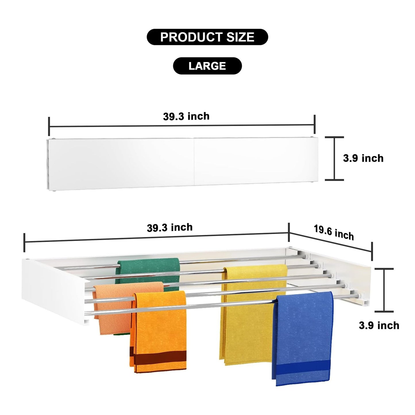 Retractable Wall Mounted Laundry Drying Rack by Matrix