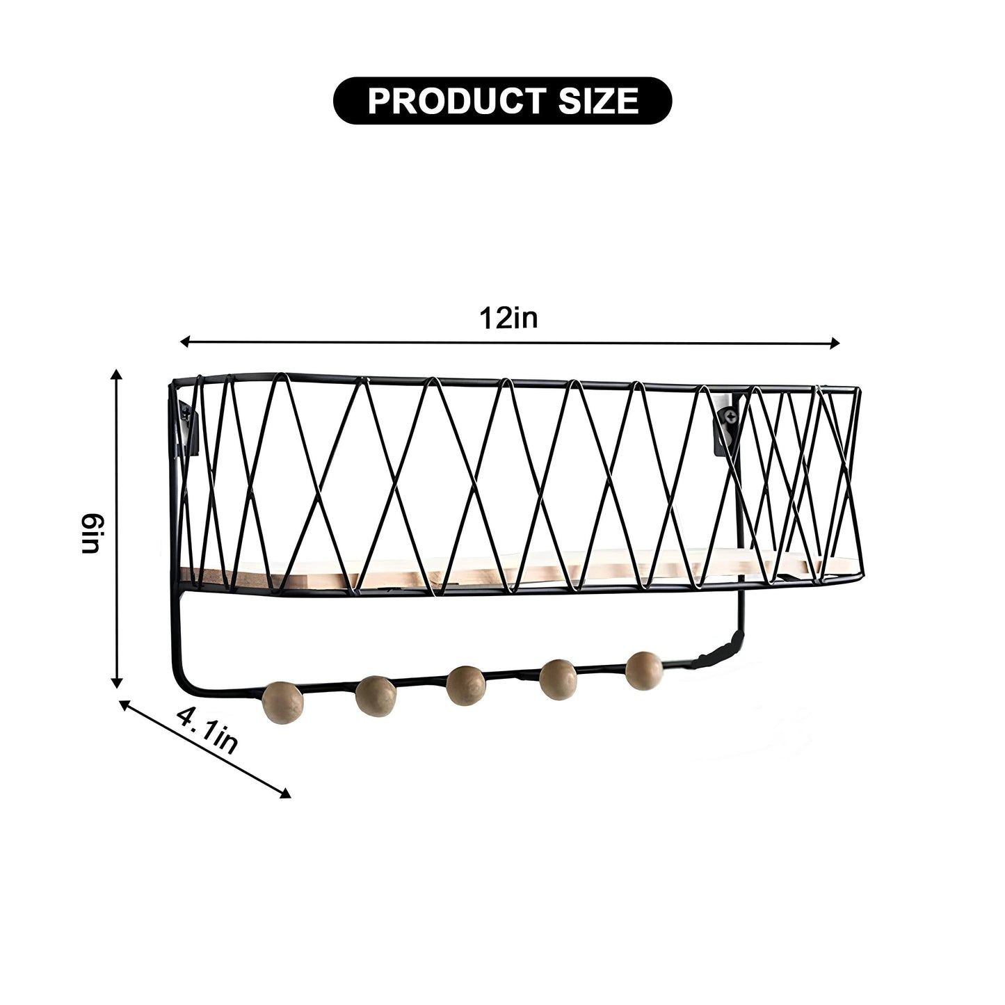 Criss-Cross Wall Utility Shelf