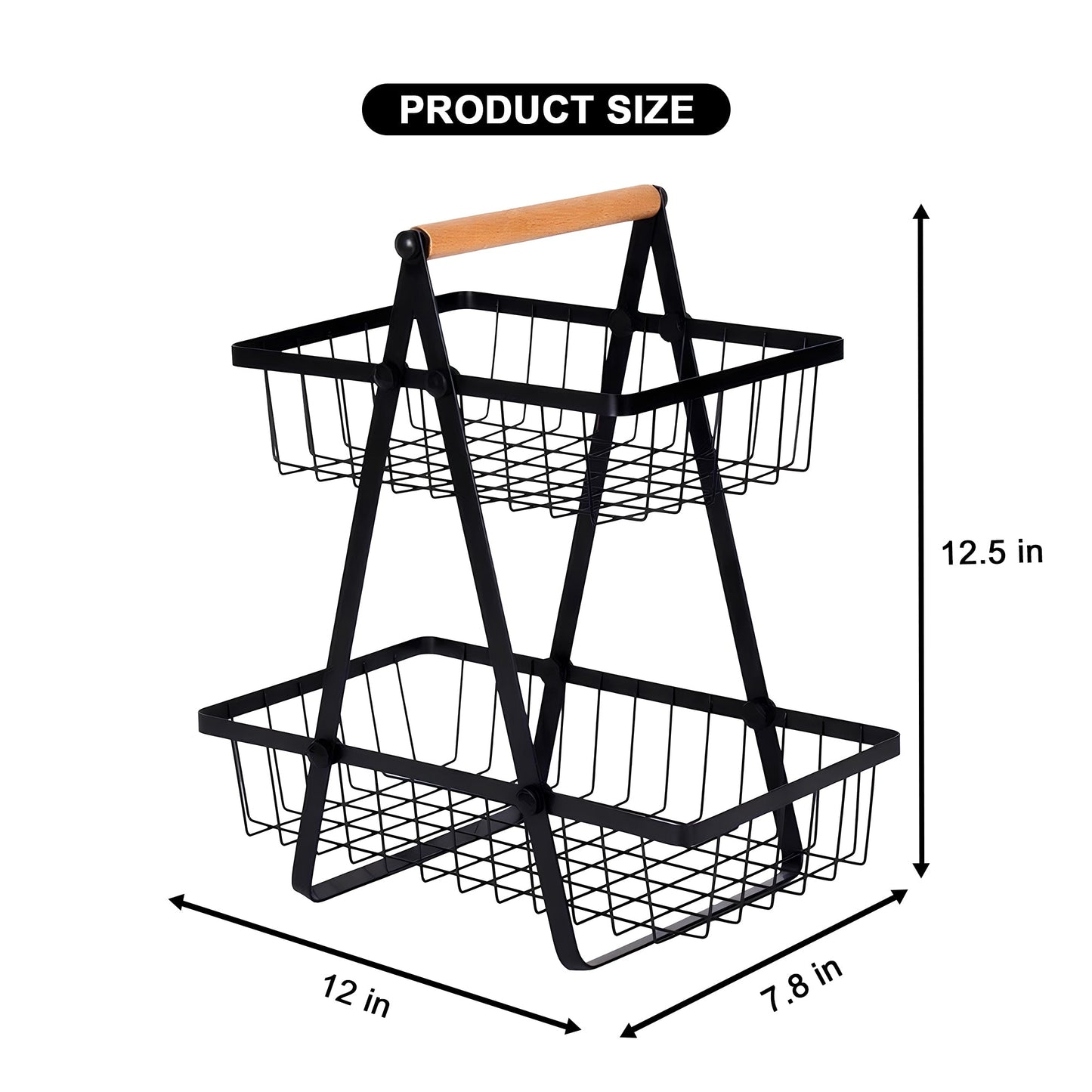 2-Tier Carry and Serve Fruit Basket by Matrix