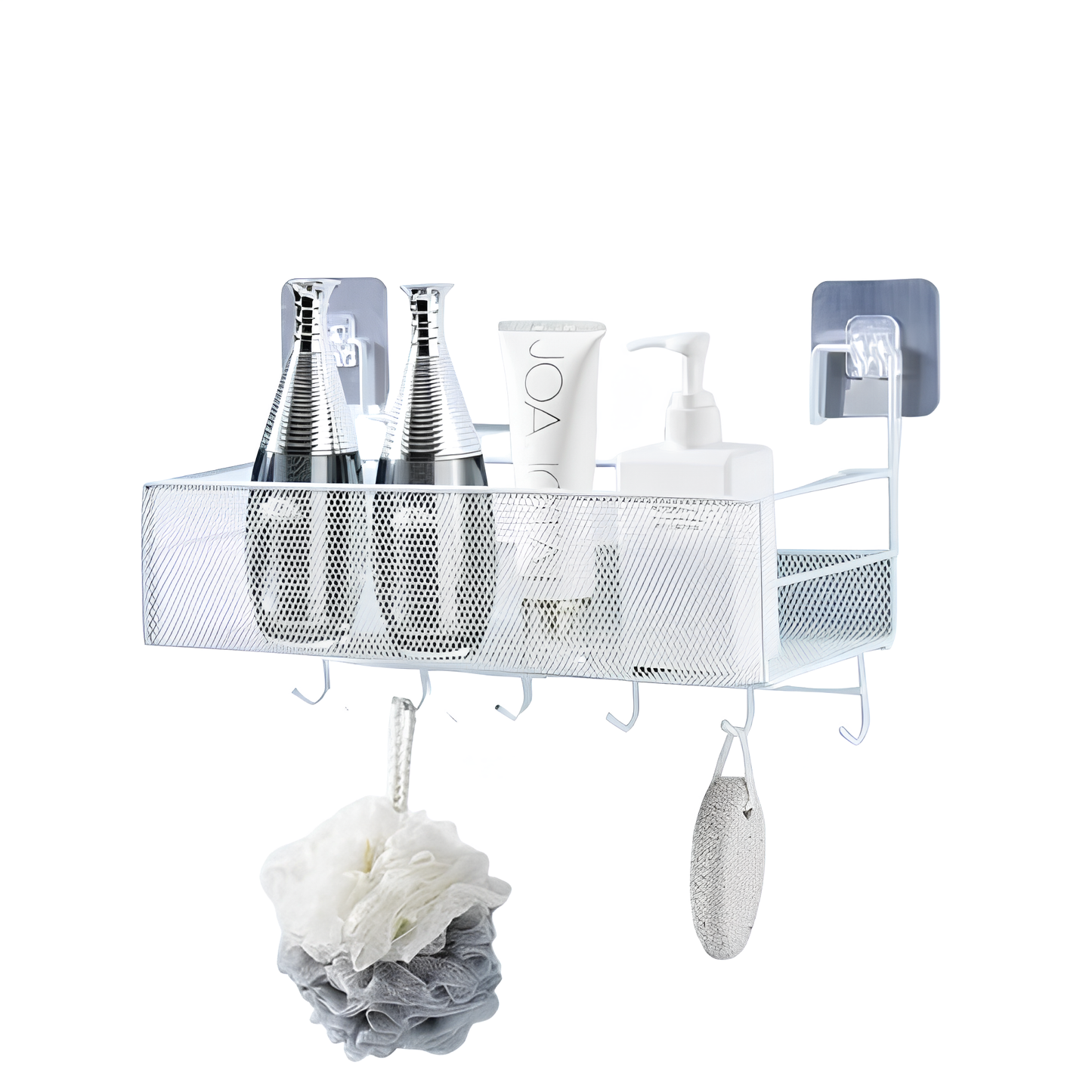 Wall Shelf with Hooks / Meshed Wall Shelf