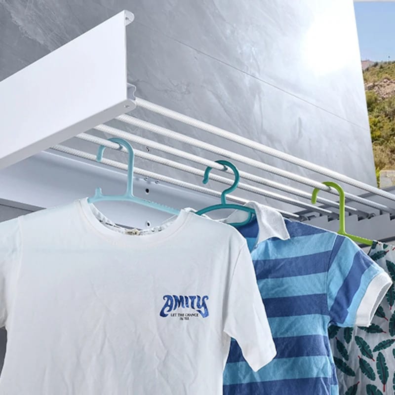 Retractable Wall Mounted Laundry Drying Rack by Matrix