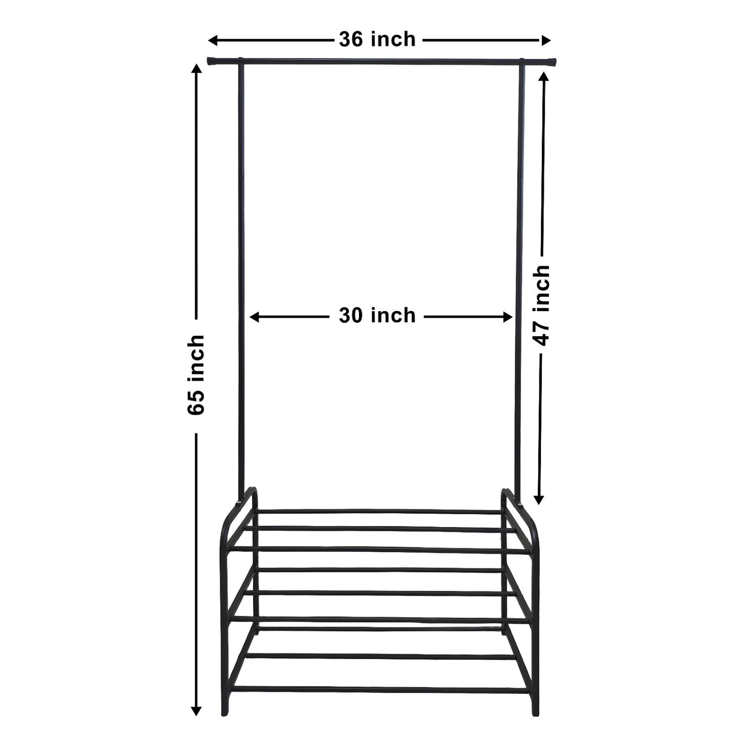 Metal Clothes & Shoes Organizer by Matrix