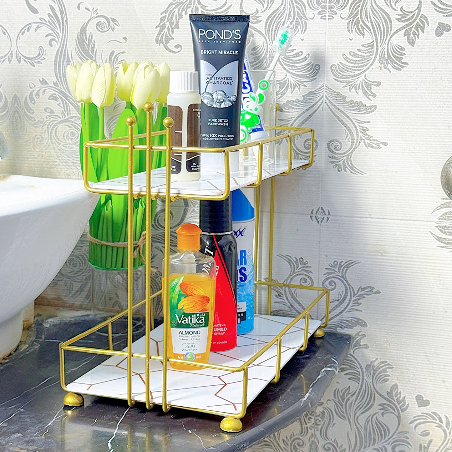 2-Tier Luxury Vanity Storage by Matrix