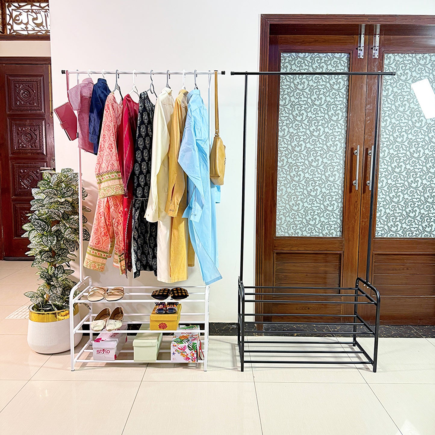 Metal Clothes & Shoes Organizer by Matrix